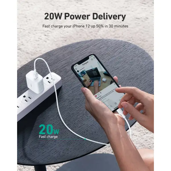 AUKEY PA-F1S Swift 20W USB C Charger Power Delivery 3.0, 2 Pack