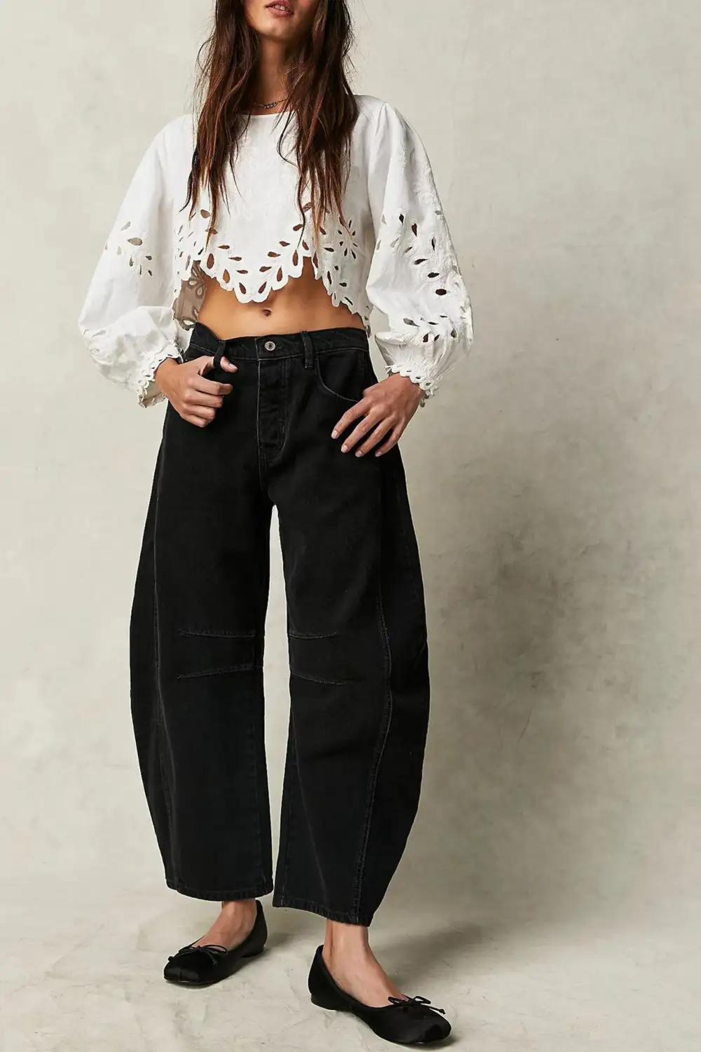 Balloon Leg Relaxed Jeans