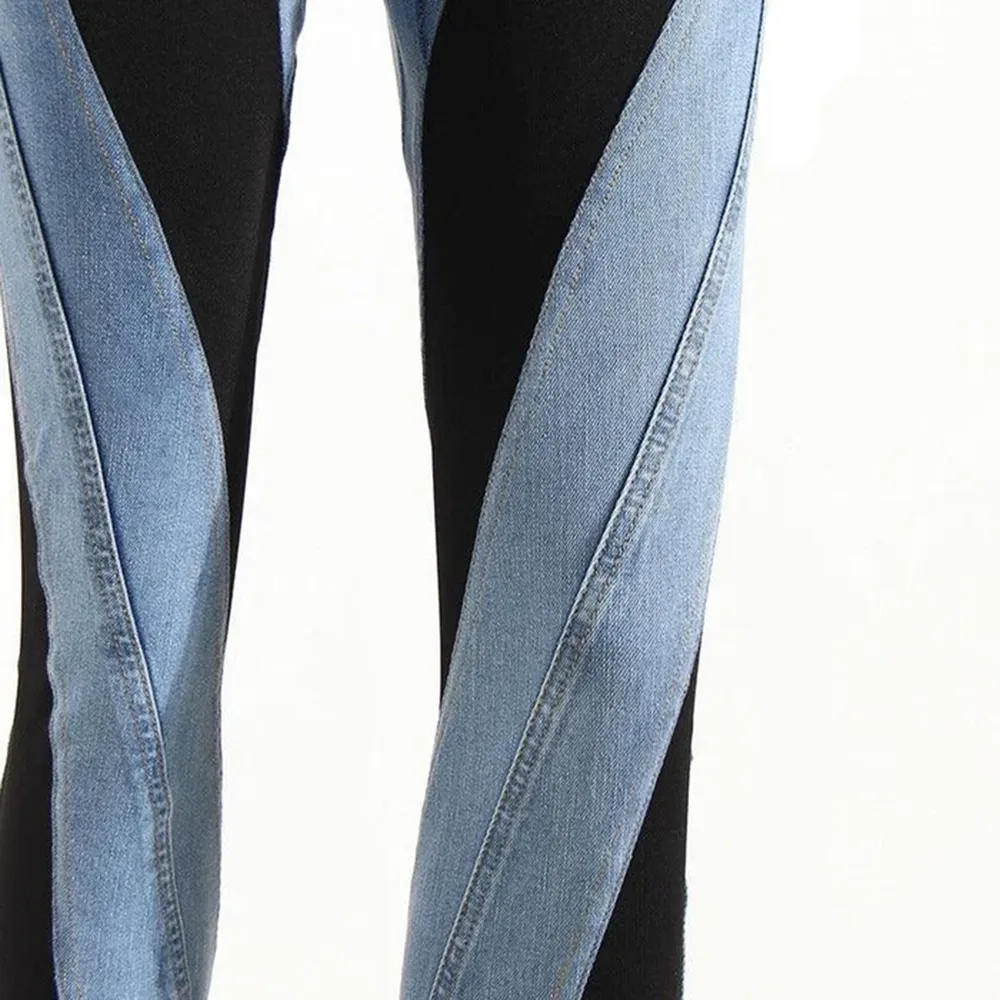 Girl Two-Tone High Waist Jeans