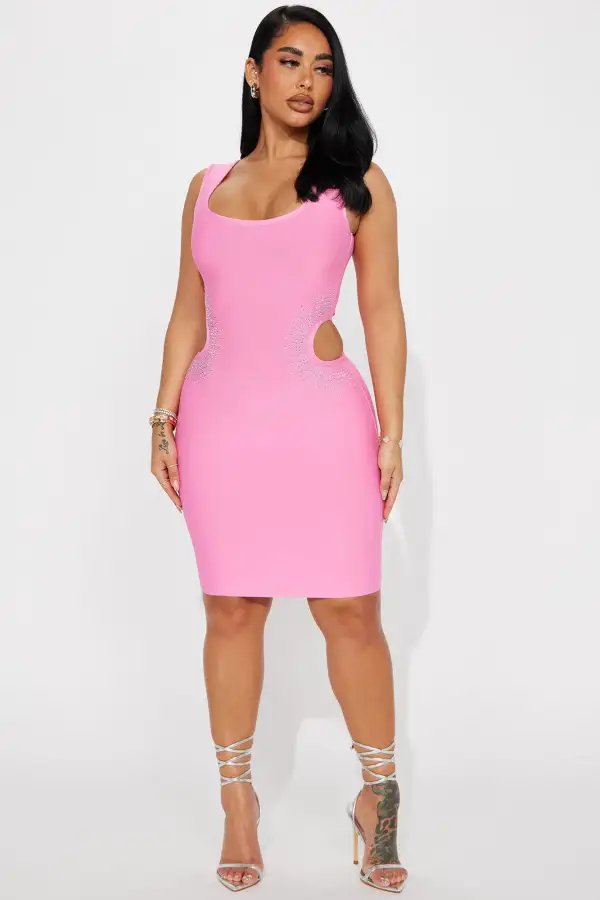 Reese Bandage Mini Dress - Pink