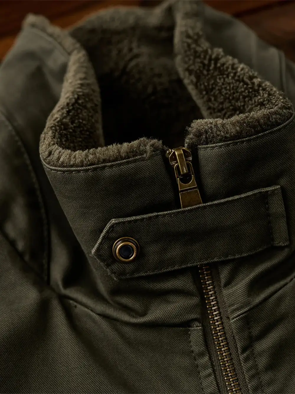 Men'S Fleece Lined Zip Front Bomber Jacket