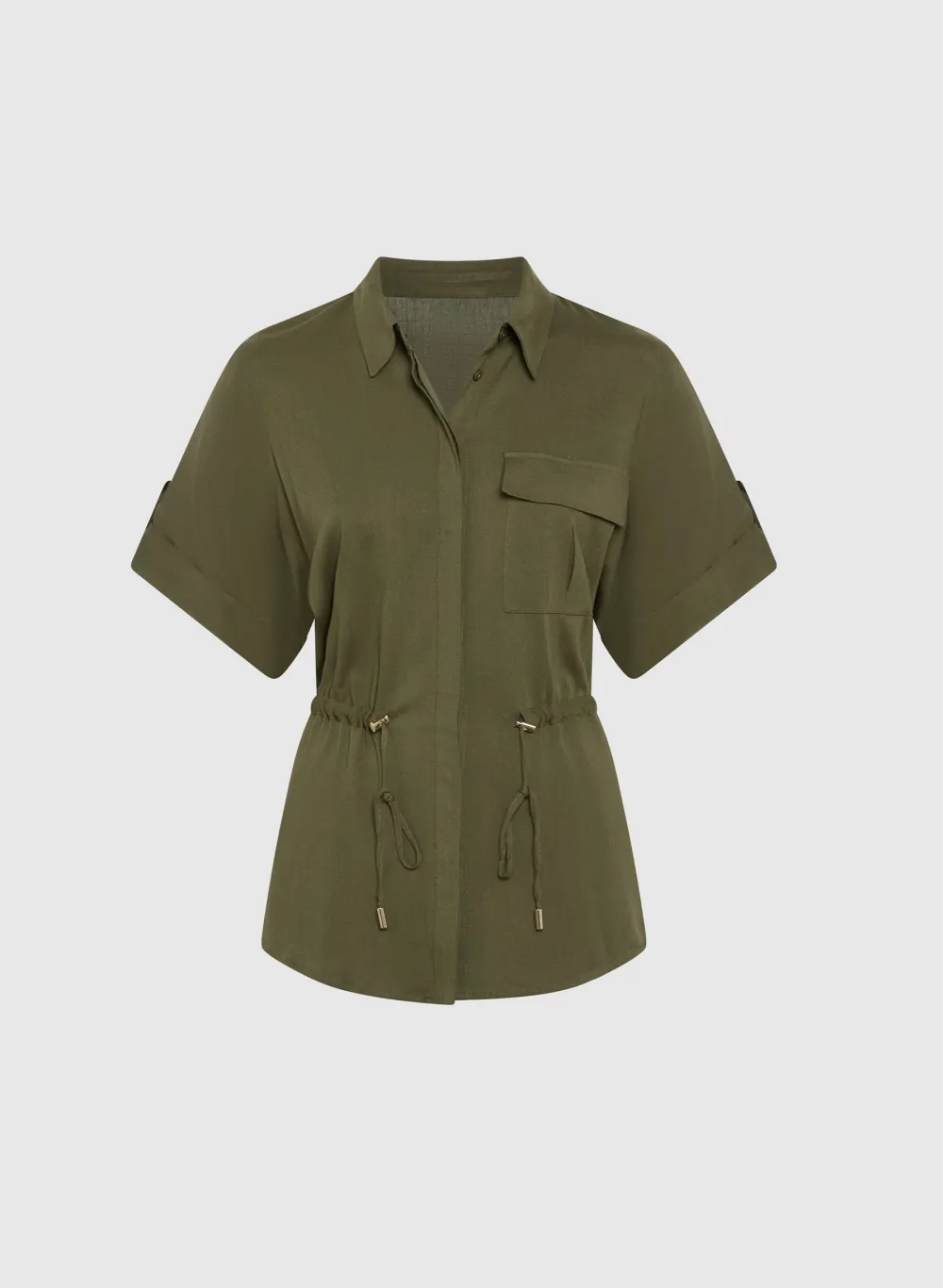 Versatile Casual Shirt In Safari Green