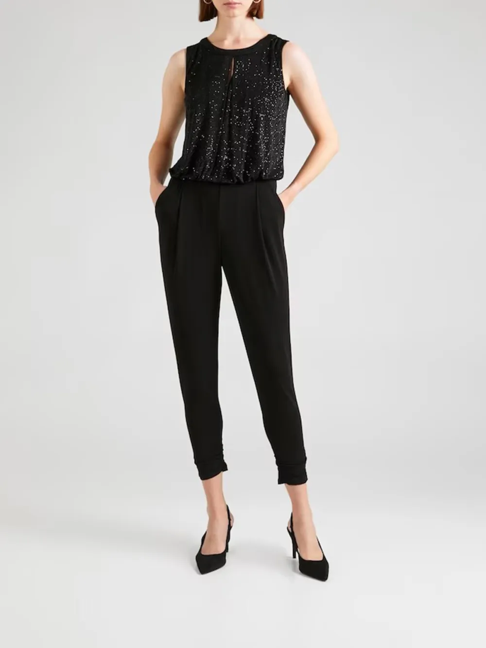 Plain Colored Casual Style Jumpsuit