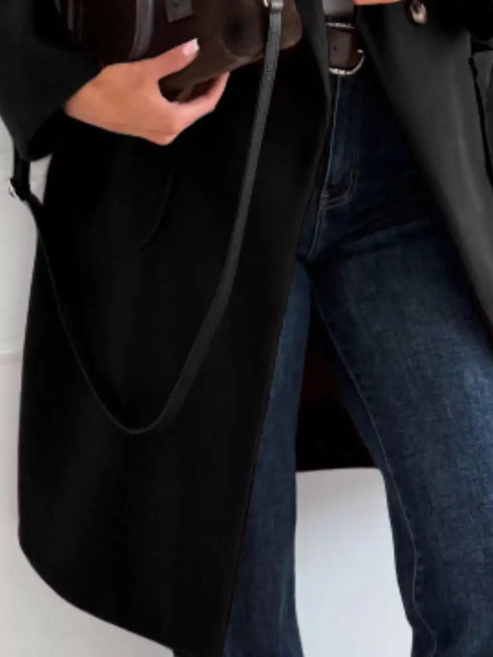 Long-sleeve Single-breasted Trench Coat