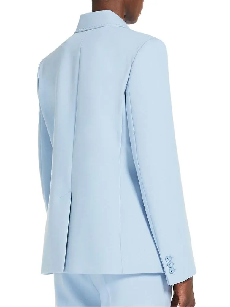 Single Breasted Stretch Canvas Blazer