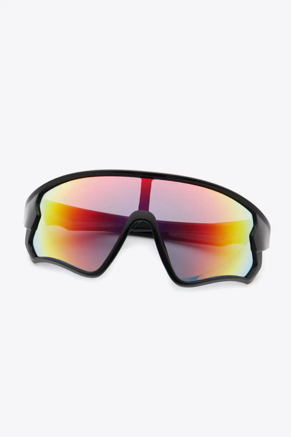 Scalloped Shield Frame Sunglasses