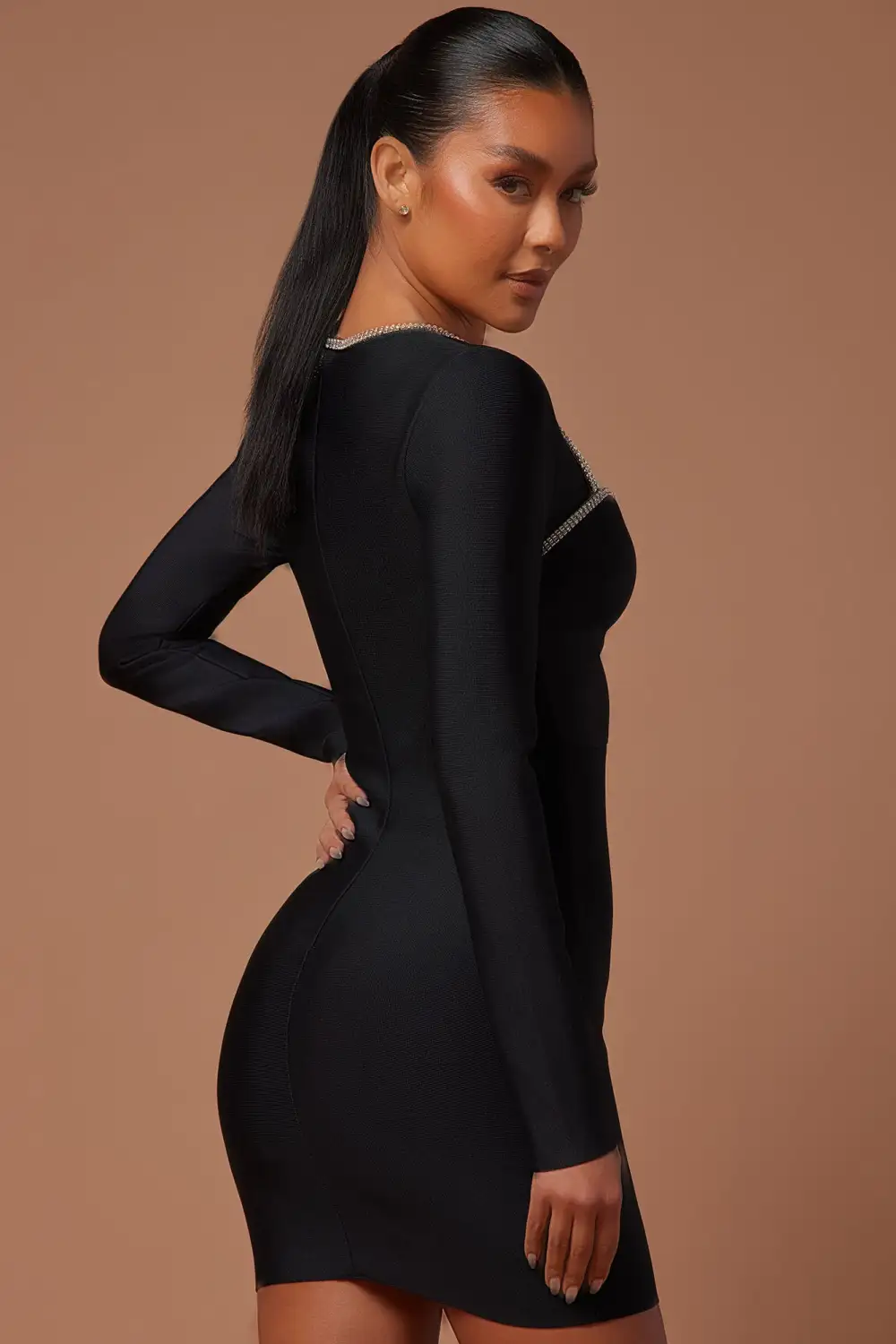 London Lights Bandage Mini Dress - Black