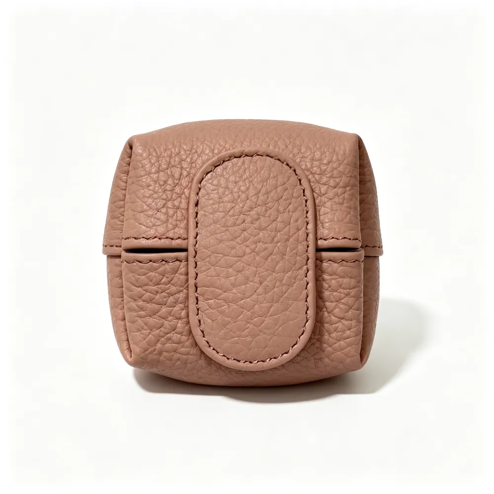 Japanese Style Color-Block Genuine Leather Women's Box Coin Purse