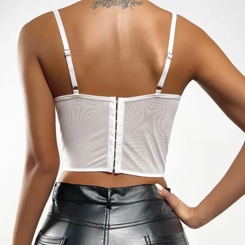 Delicate Longline Bra with Embroidered Detail