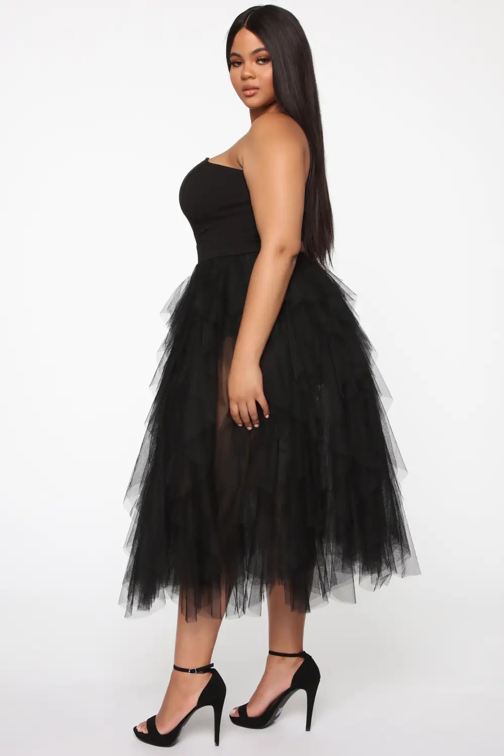 Caught My Eye Tube Maxi Dress - Black