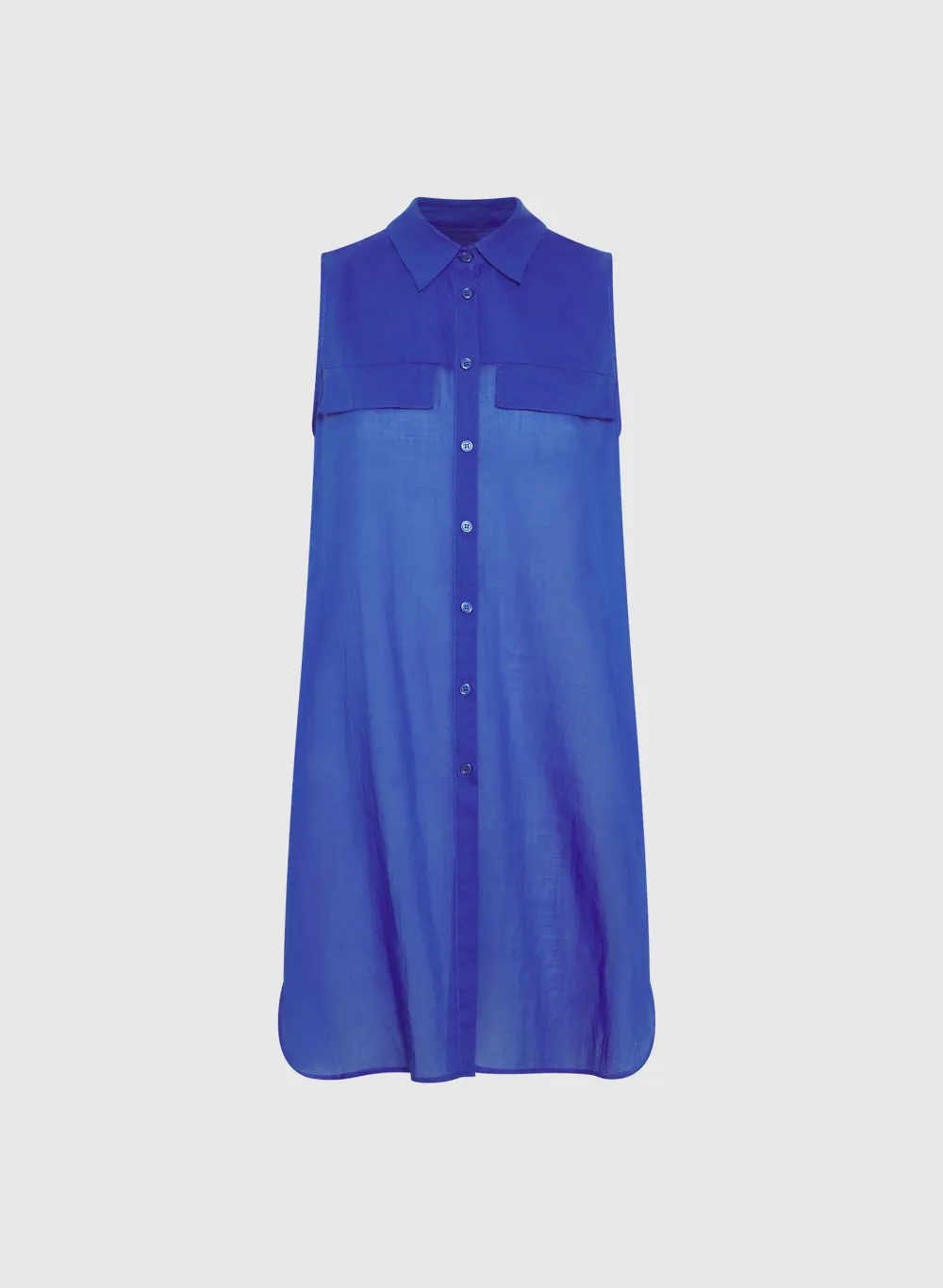 Chiffon-Blended Cotton Shirt