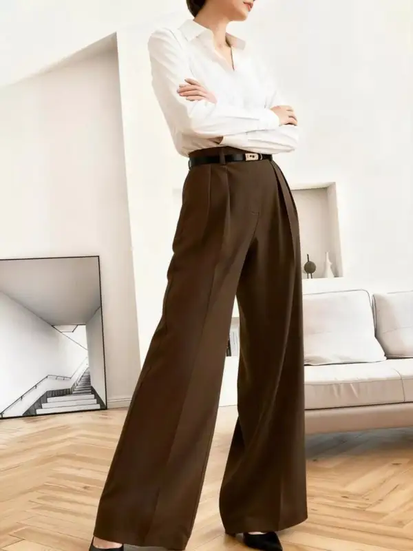 Wide Leg Pleated Pants