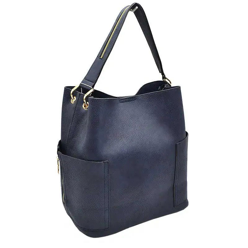 Pocket Bucket Satchel Bag