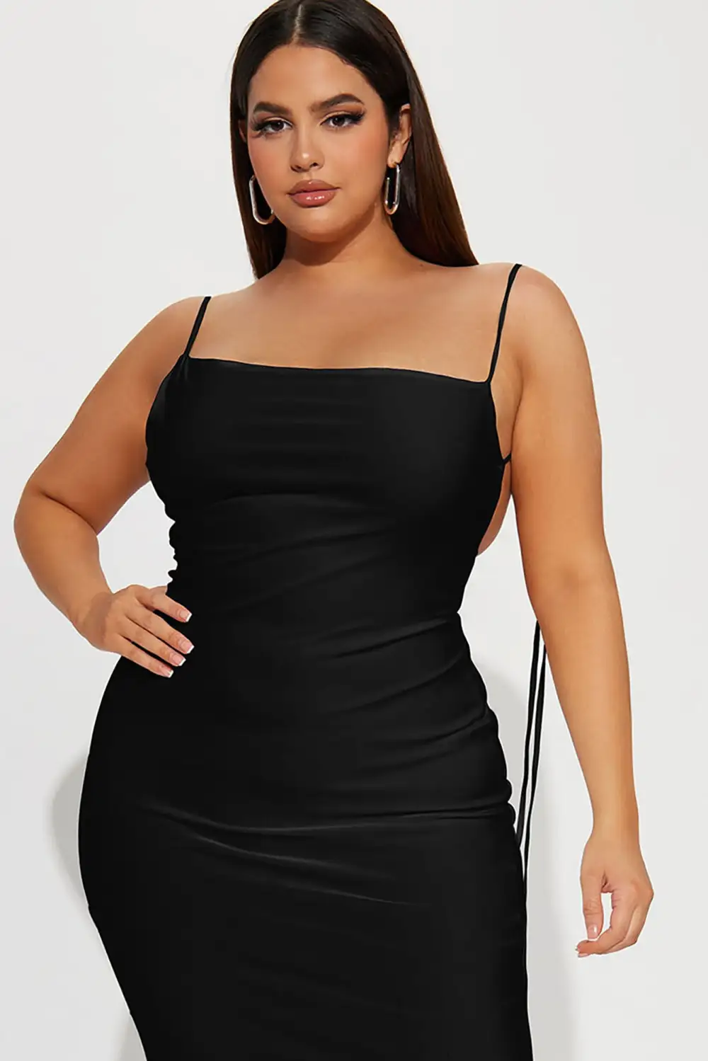 Laurel Backless Maxi Dress - Black