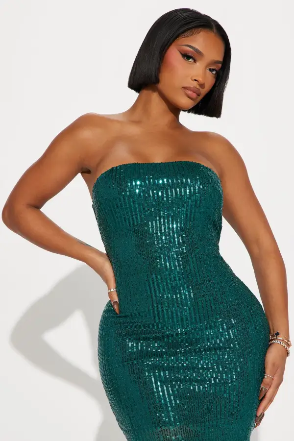 Dani Sequin Micro Mini Dress - Hunter
