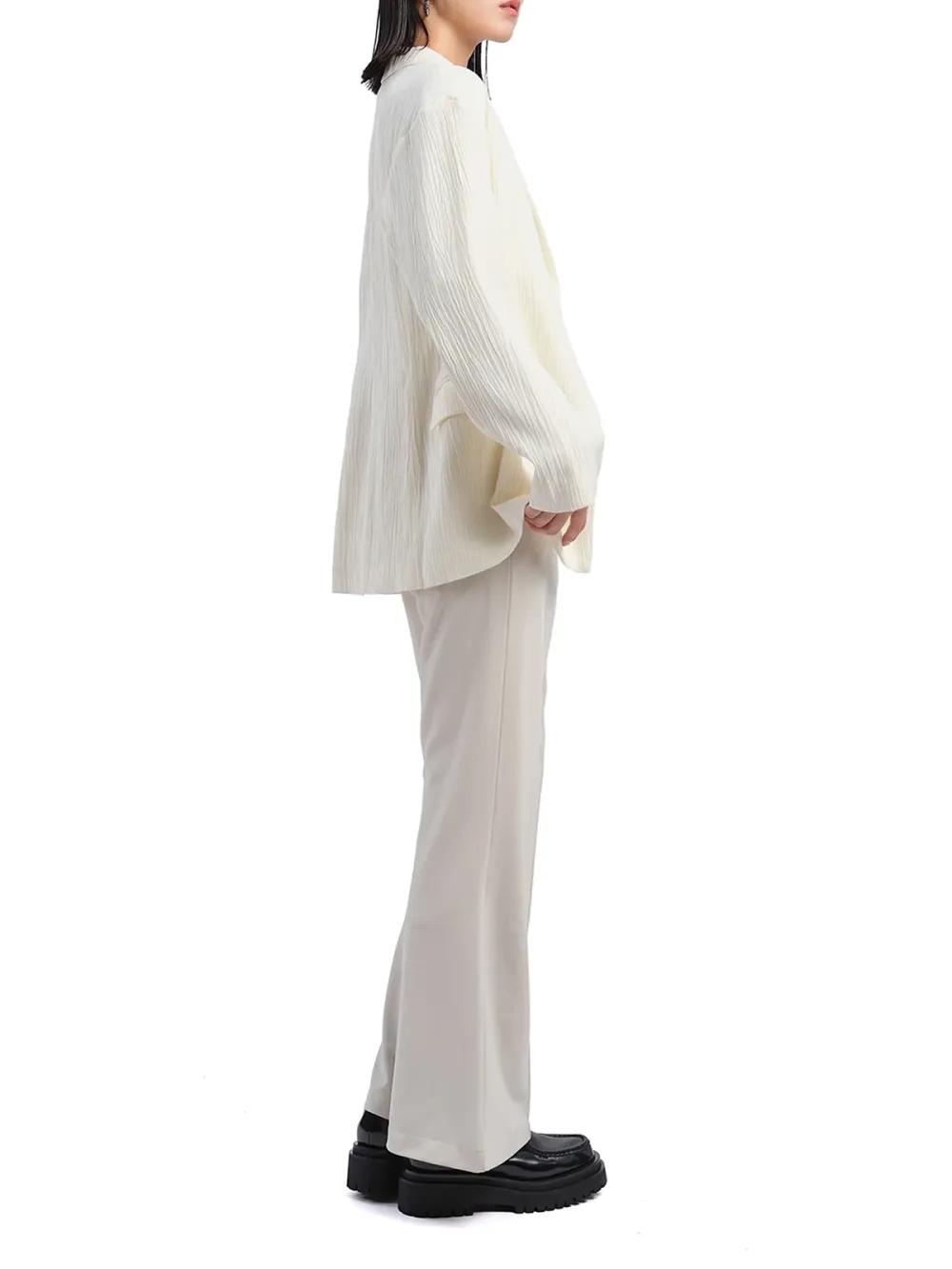 Cream Straight Pants