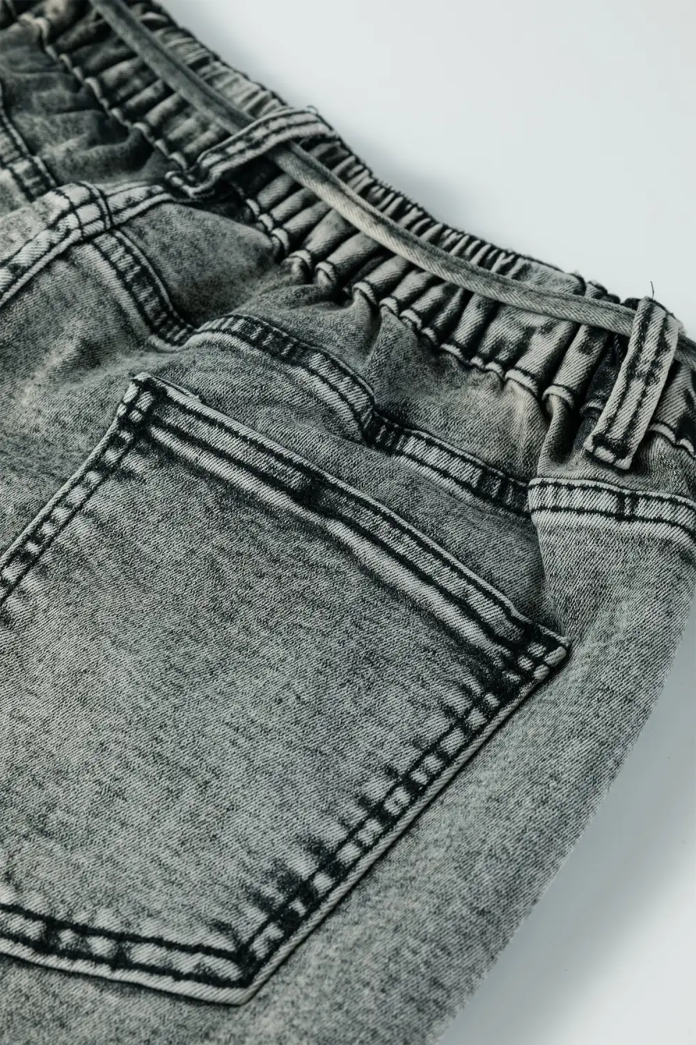 with Waist String Jeans