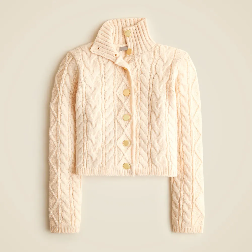 Cable-Knit Turtleneck Cardigans