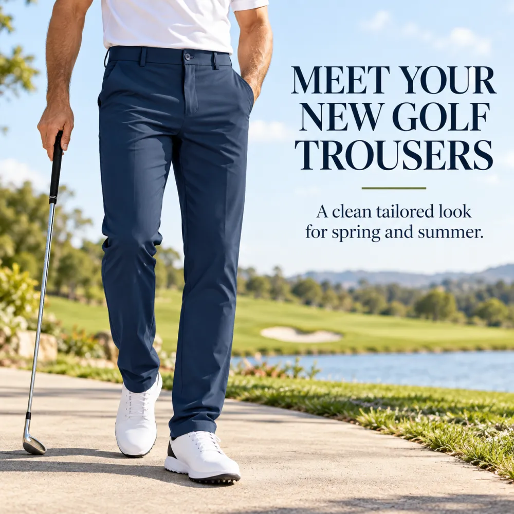 Men's Golf Pants with Zipper Pockets, 30