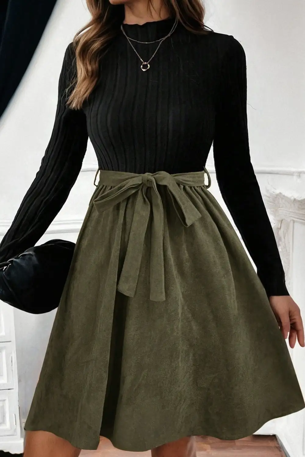 Sleek Fitted Flared Dress