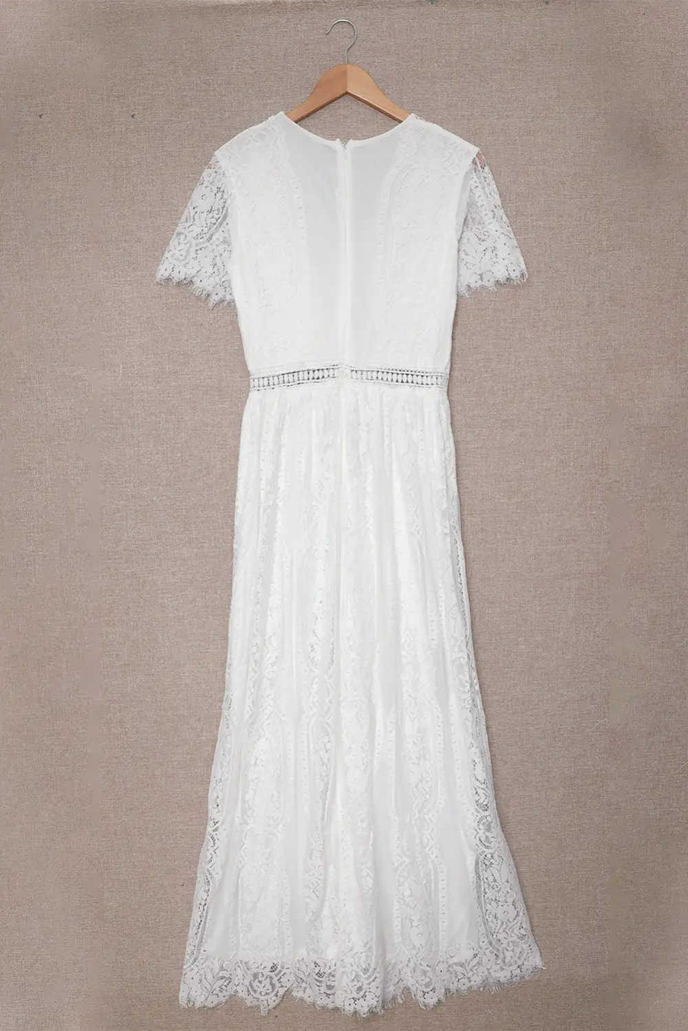V-Neck Lace Maxi Dress