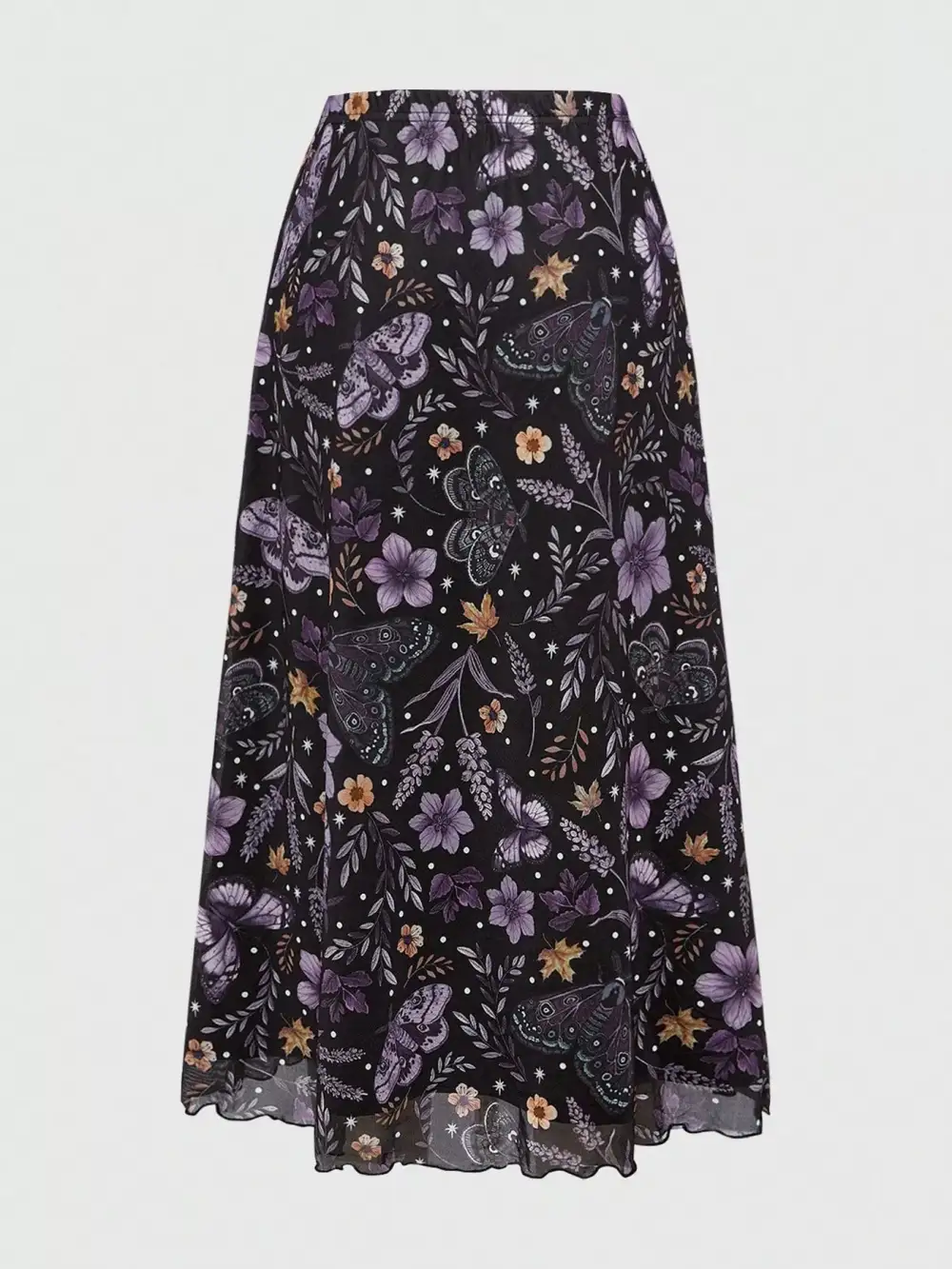 Floral Print Midi Skirt
