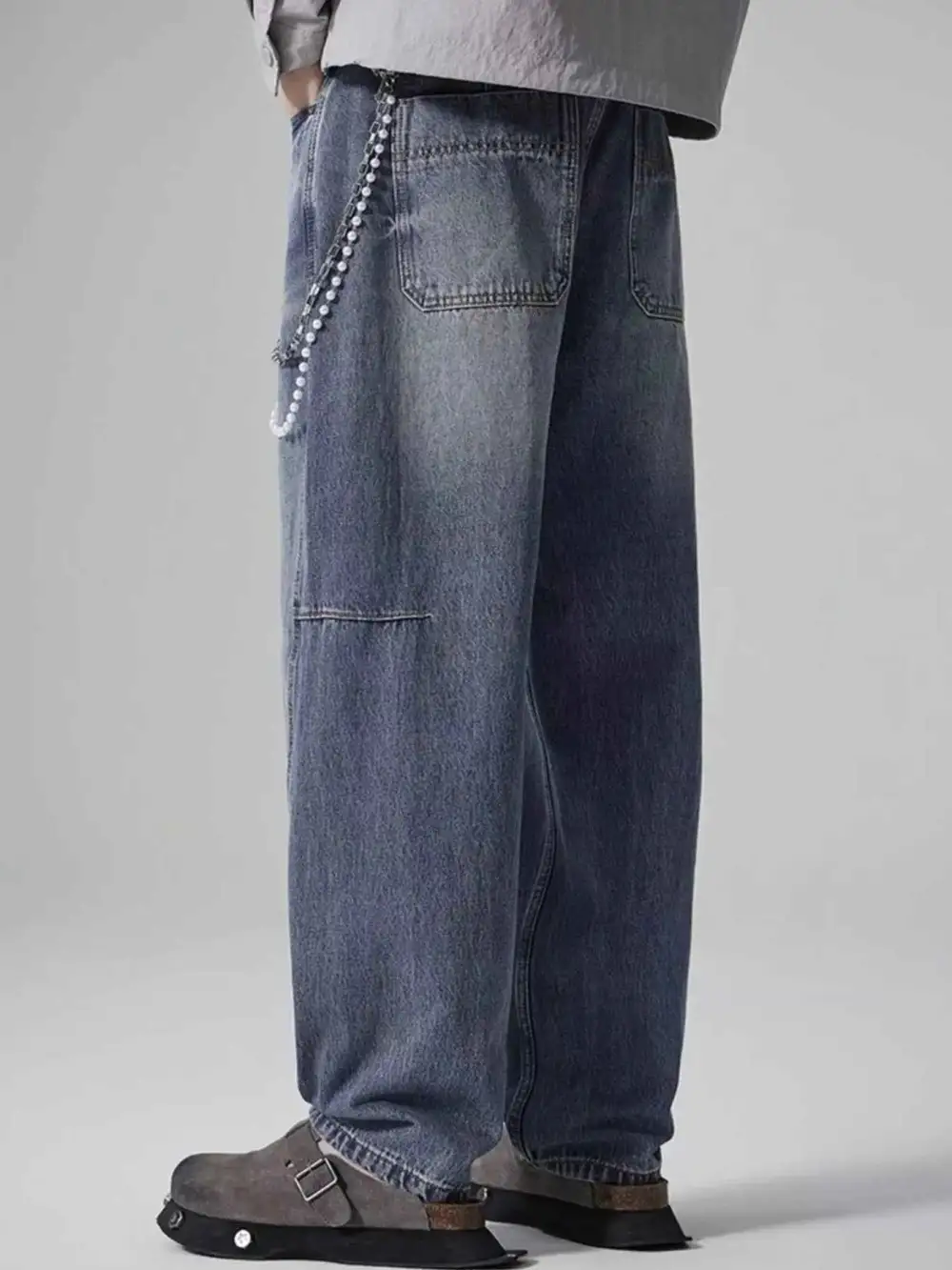 Washed Relaxed Wide-Leg Jeans