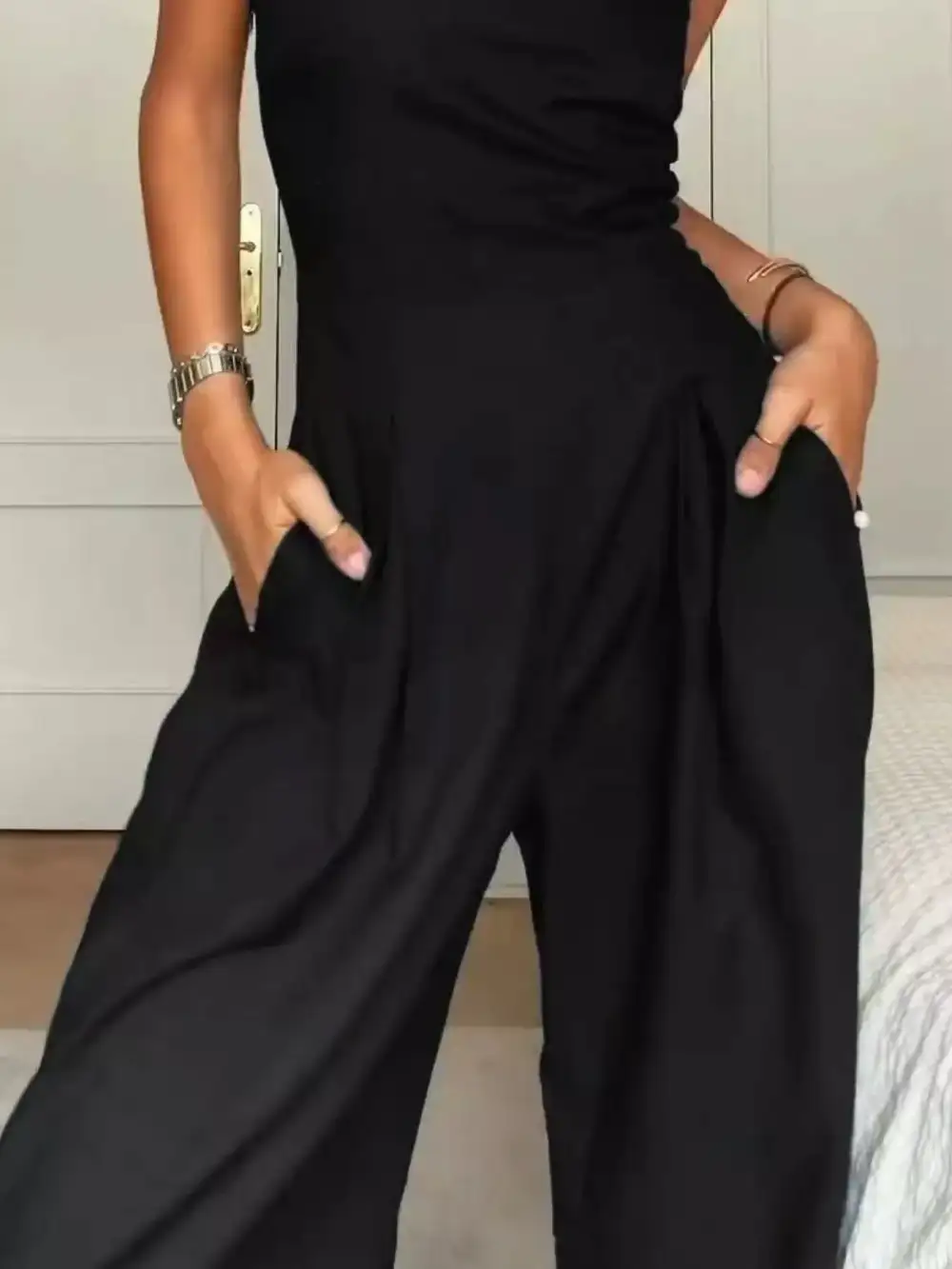 Everyday Denim Wide Leg Jumpsuit