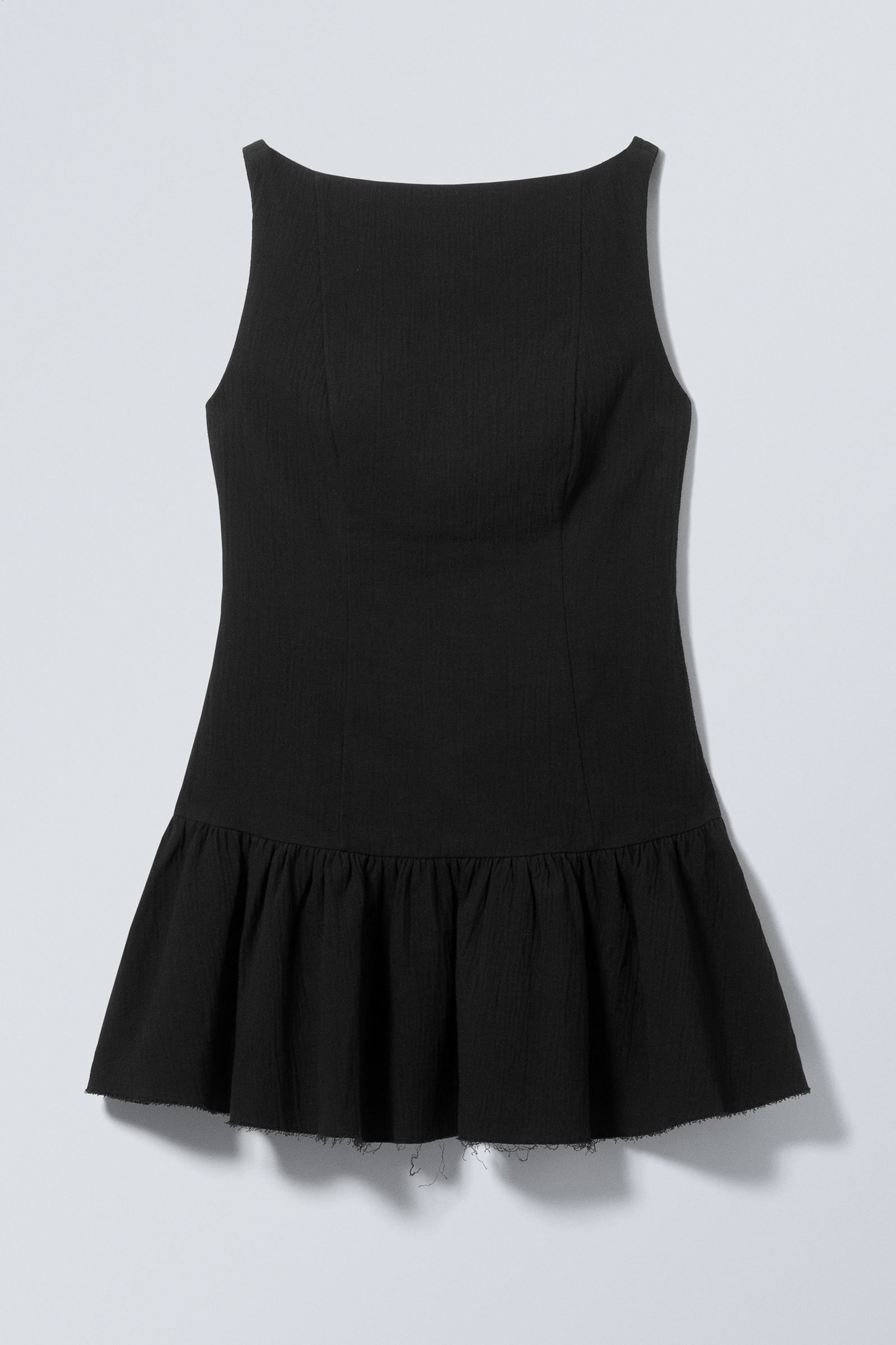 Plain Boat Neck Dress