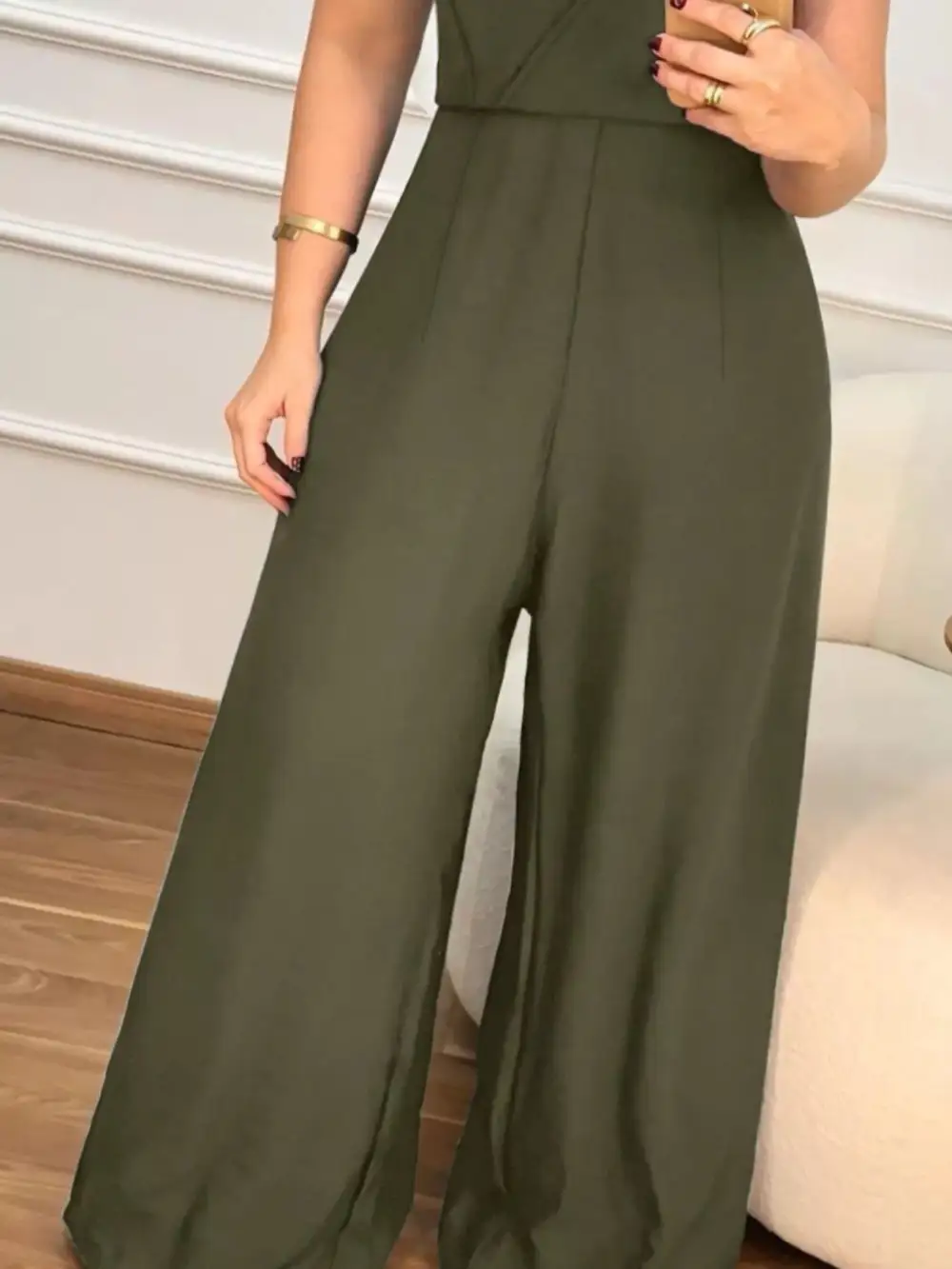 Classic Smocked Wide Leg Jumpsuit