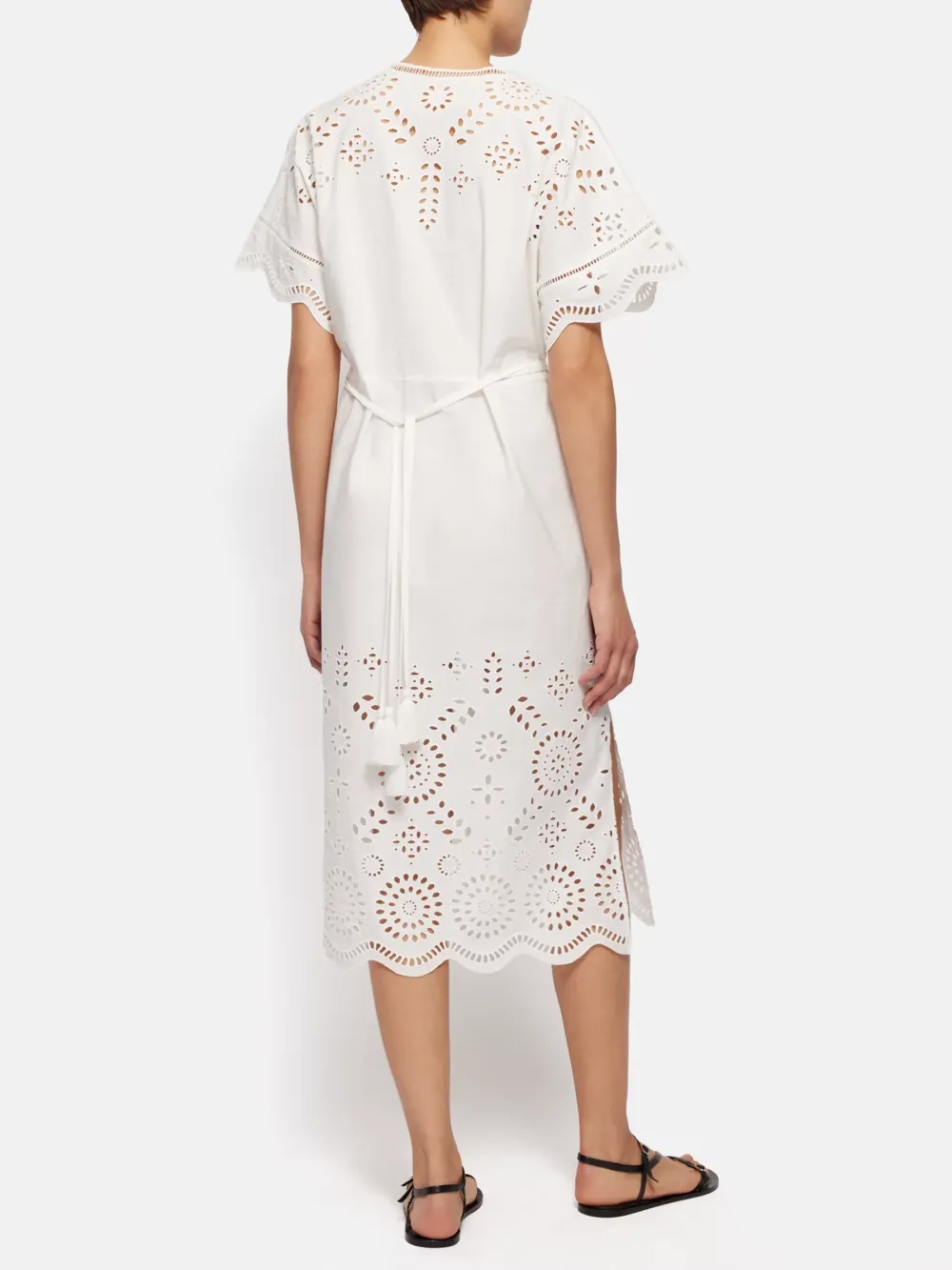 Broderie Kaftan Midi Dress