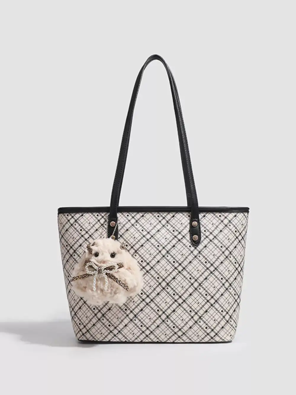 Plaid Plush Tote Bag