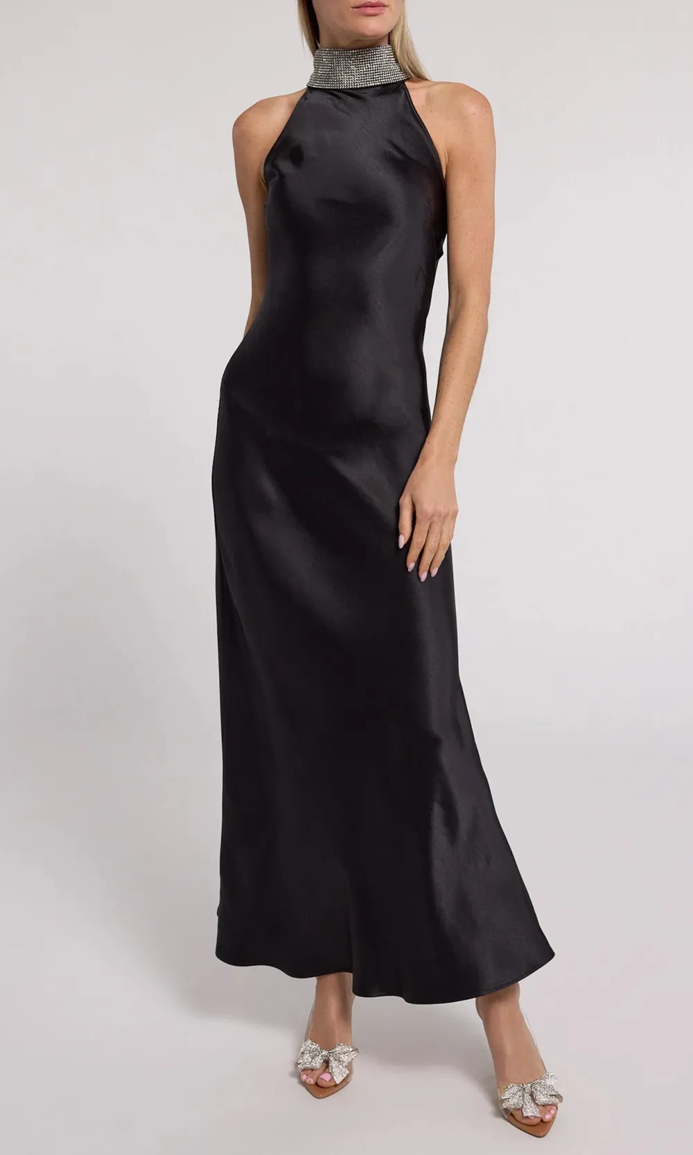 Crystal Halter Maxi Dress