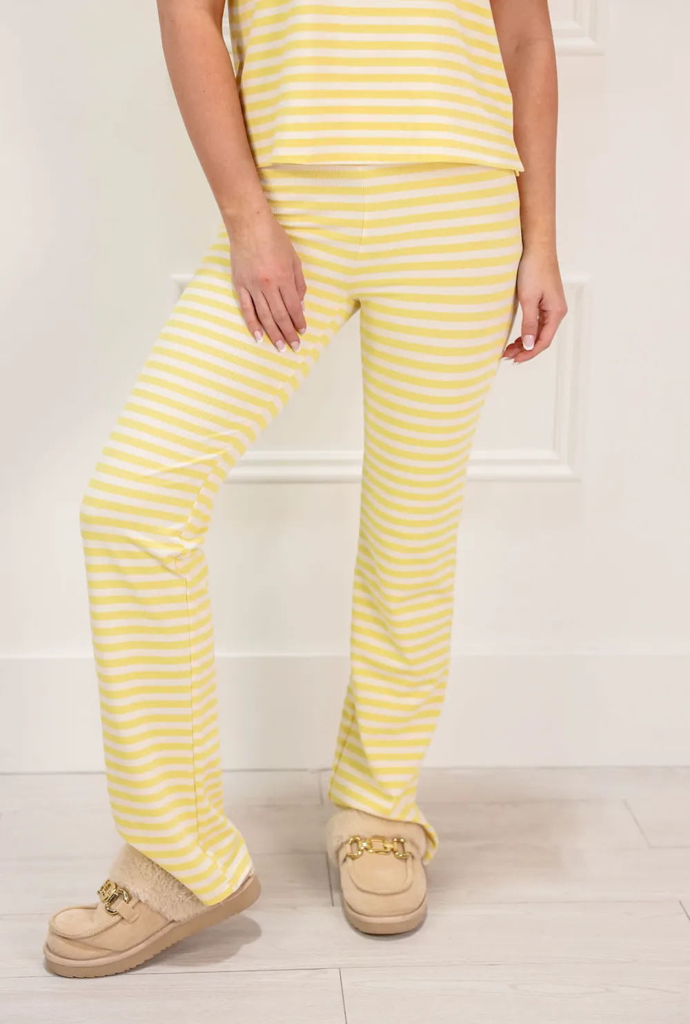 Smooth Ribbed Pants Set