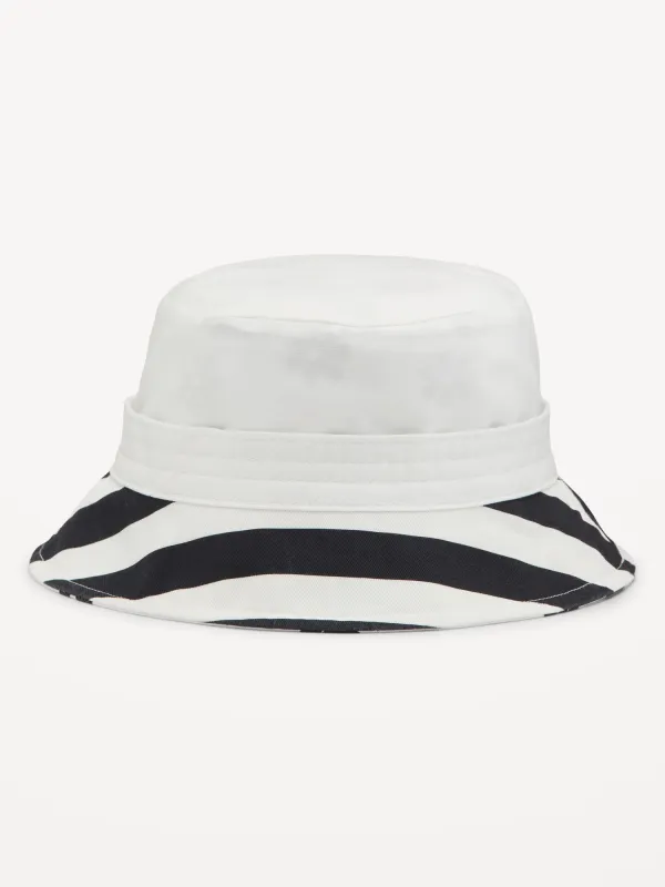 Reversible Twill Bucket Hat for Girls