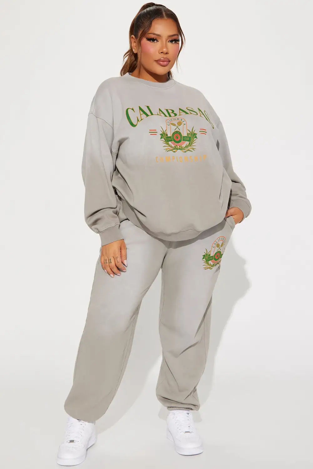 Part Of The Club Jogger Set - Grey