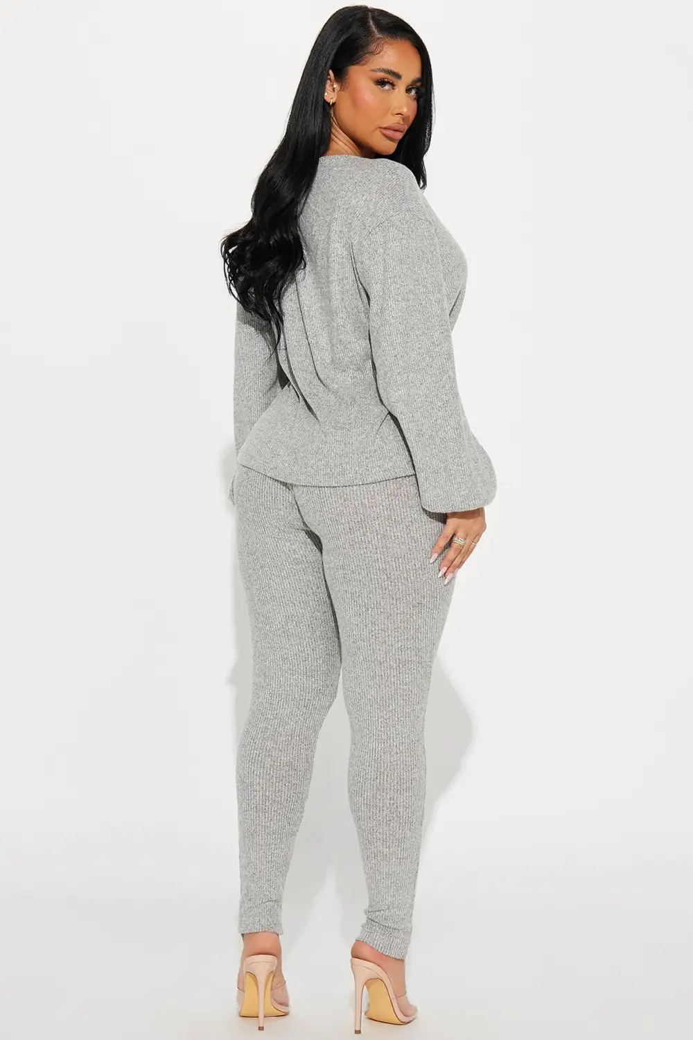 Comfy N Cozy Legging Set - Heather Grey