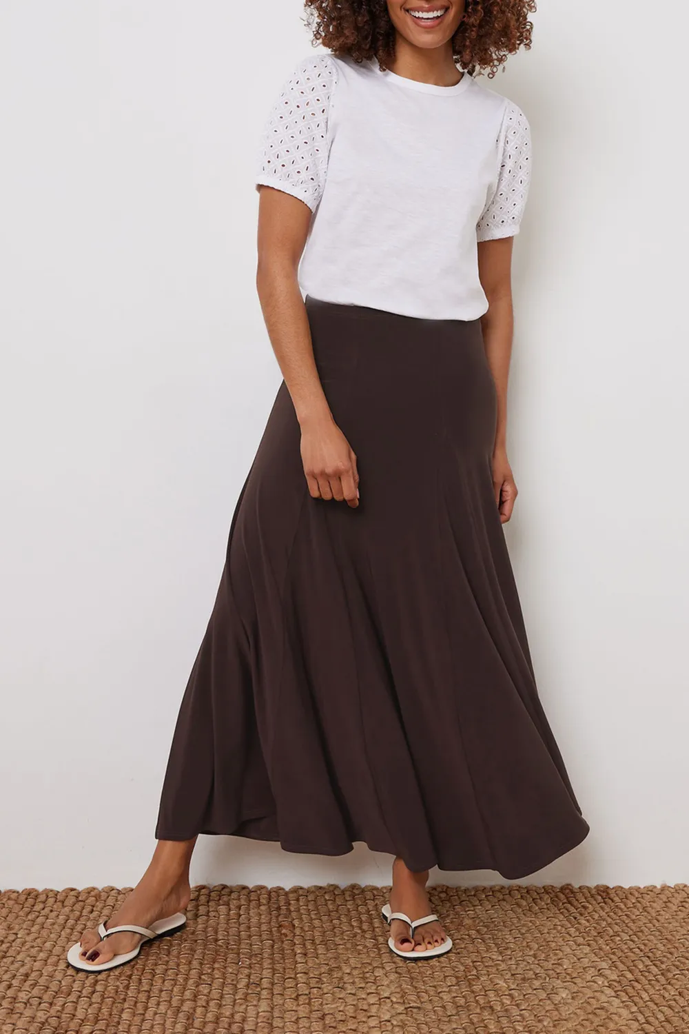 Brown Classic Check Women's Skirt
