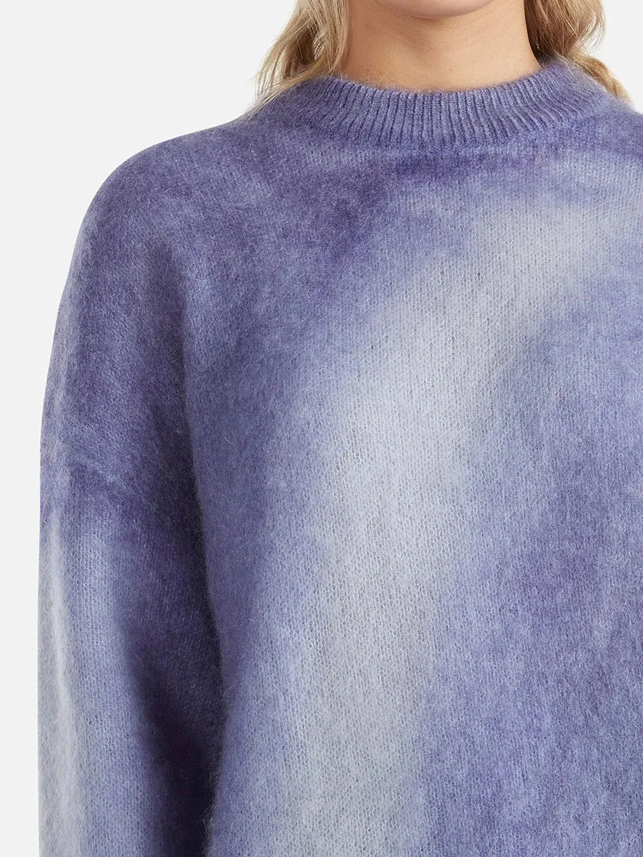 Ombre Spray Knit Pullover