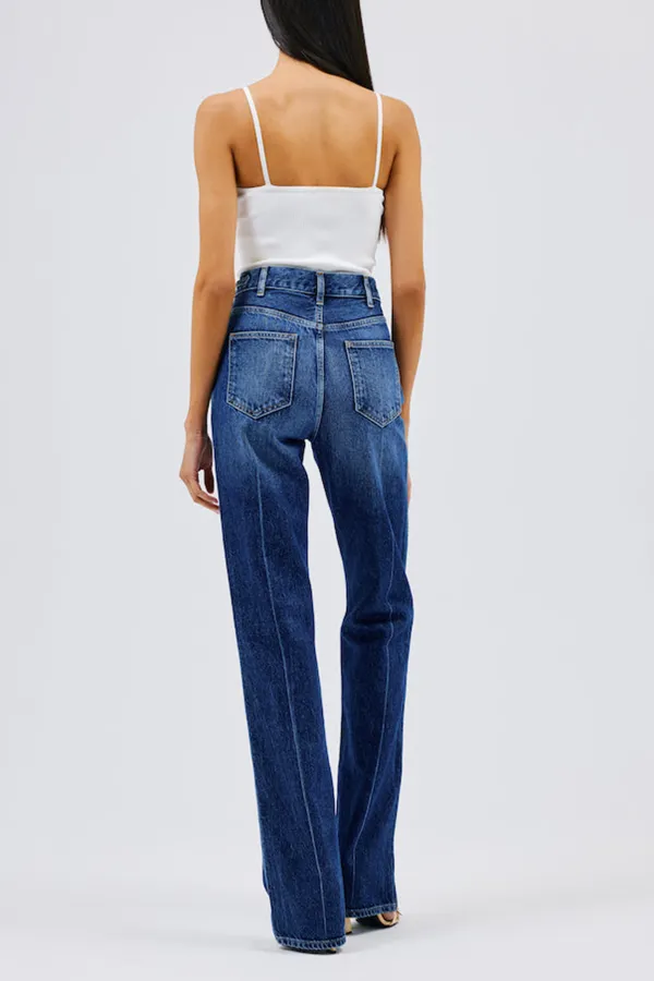 Straight-Leg Denim Pants