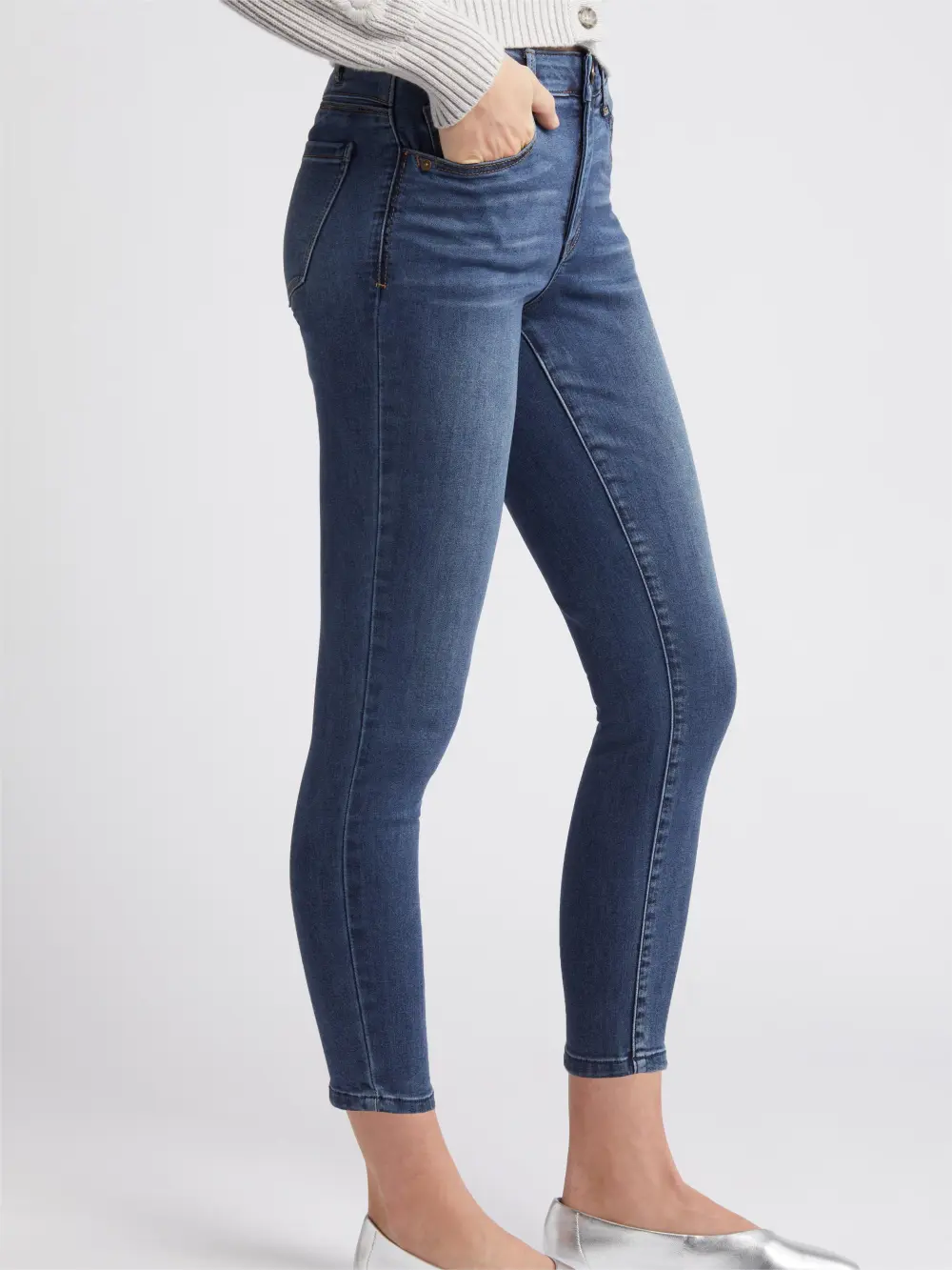 High Waist Skinny Ankle Jeans