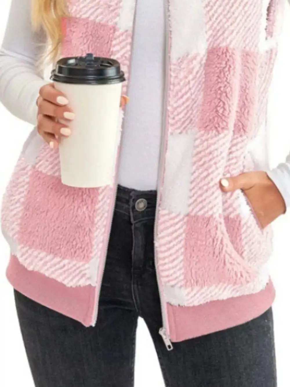 Full Size Color Block Zip
