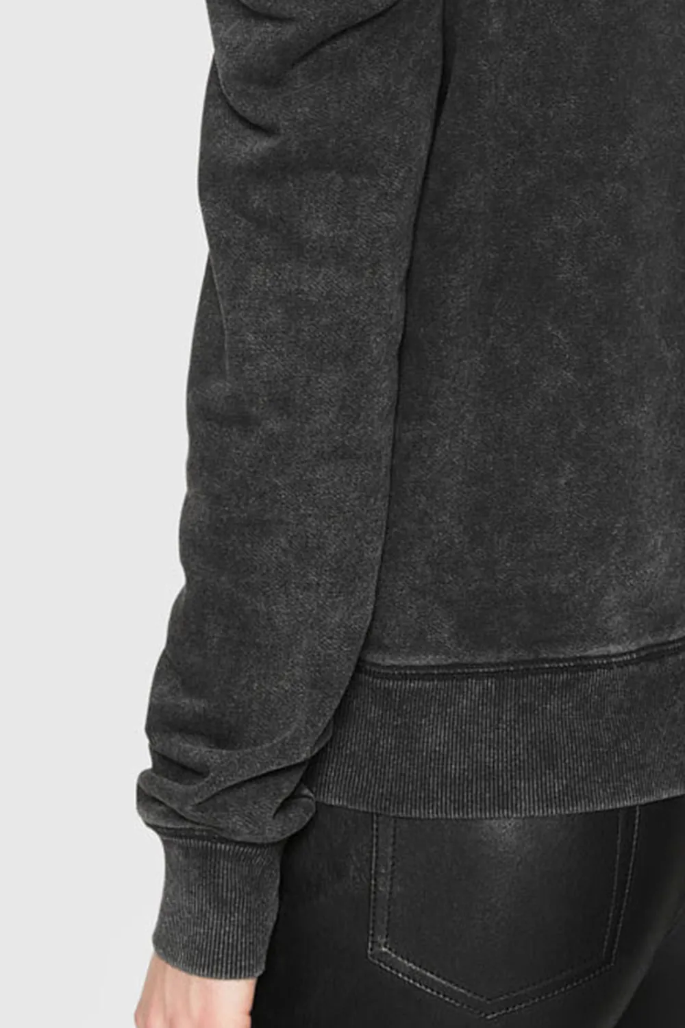 Acid Wash Black Hoodie