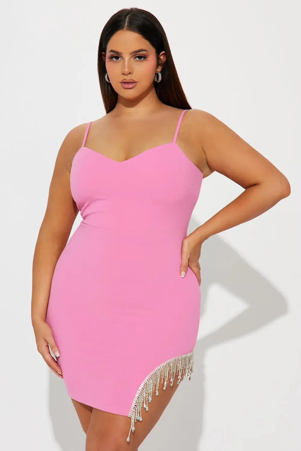 Bria Embellished Mini Dress - Pink