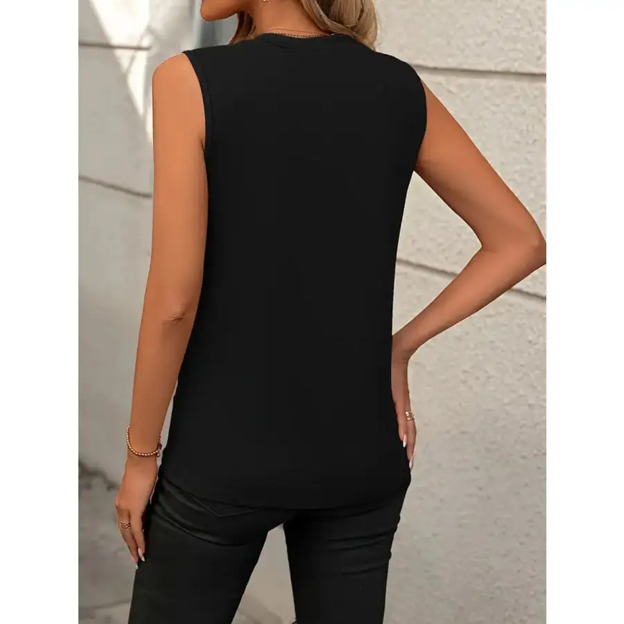 Round Neck Sleeveless Tank Top