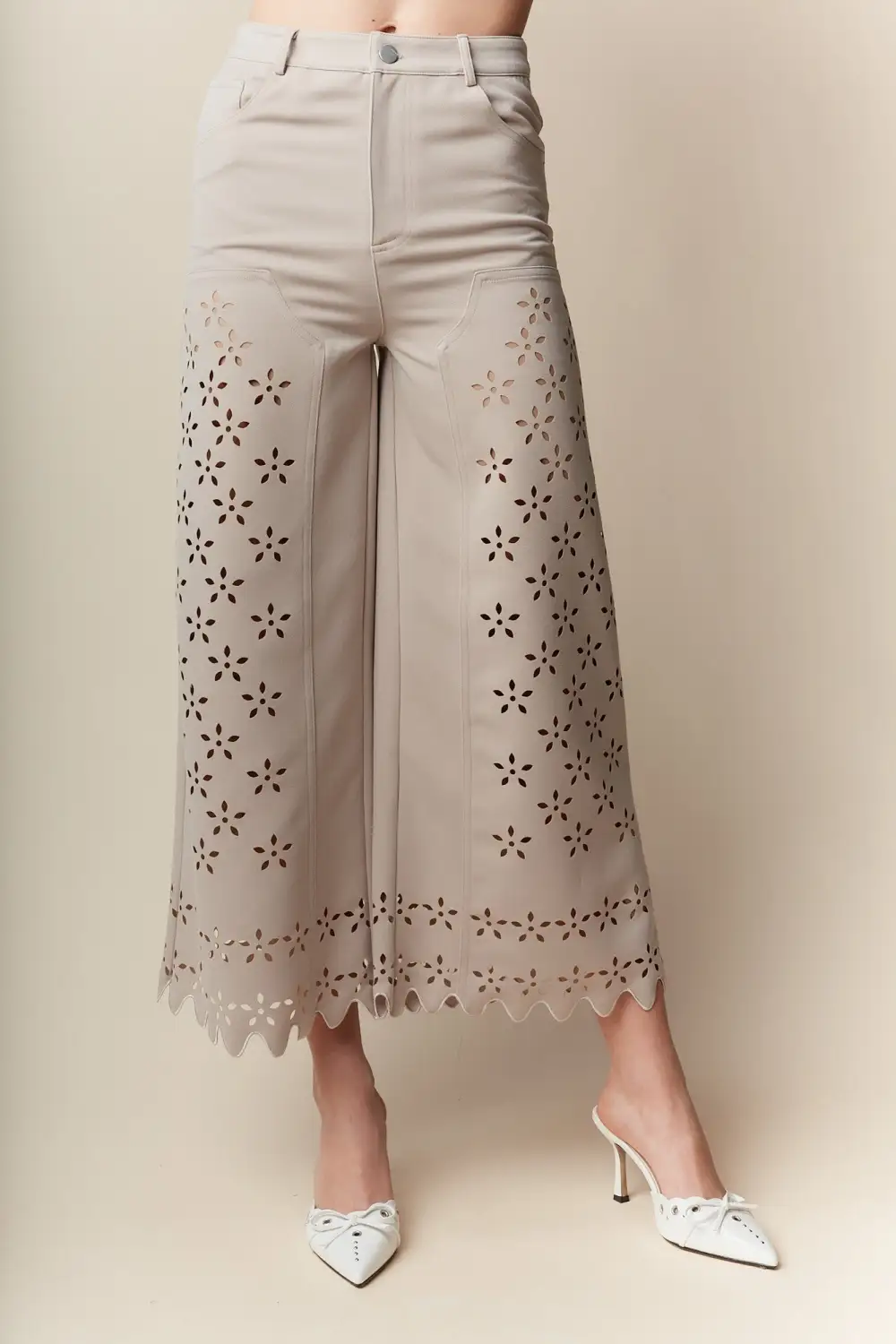 Minimal Roomy Zip Wide Leg Casual Pants