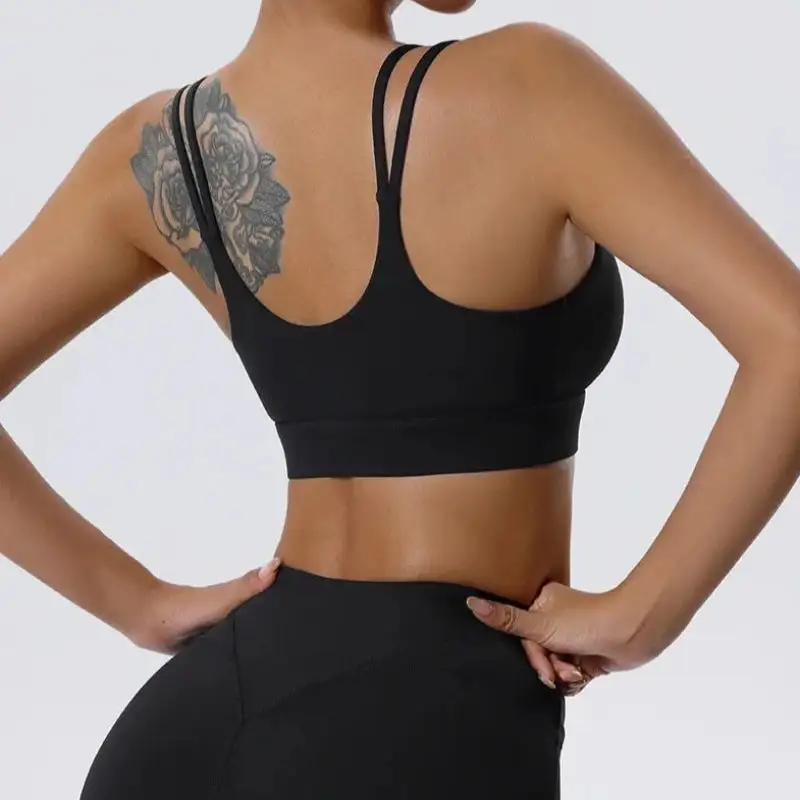 Convertible-Strap V-Neck Sports Bra