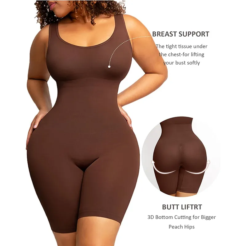 Seamless Bodysuit Tummy Control Butt Lifter Shapewear