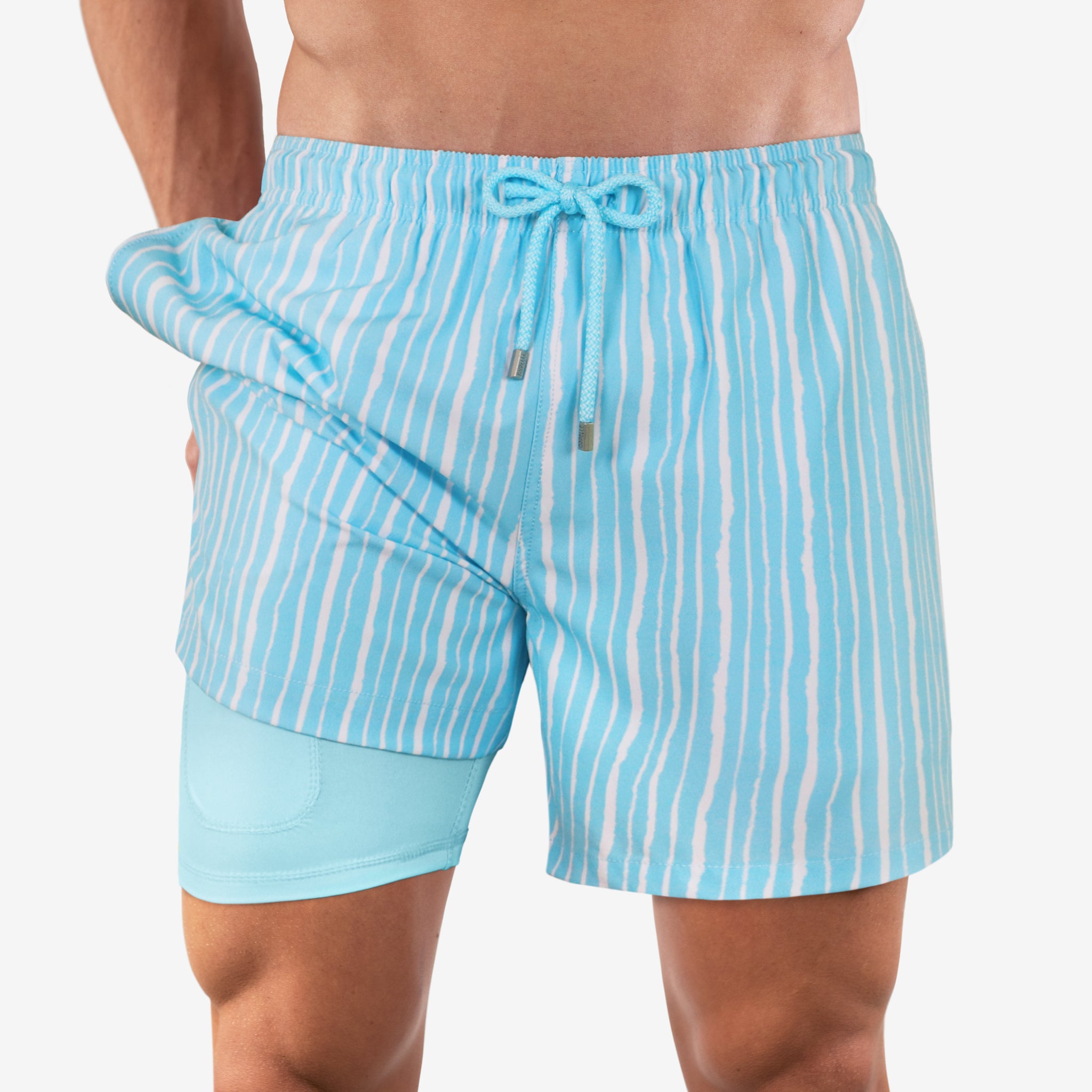 Blue Hamptons - Mid-Length Hybrid Short