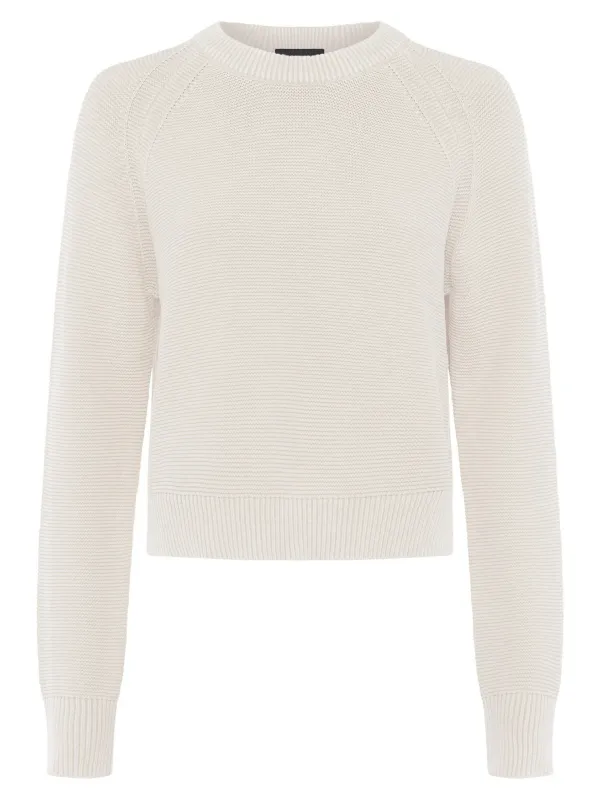 Low-Profile Soft Cotton Crew Neck Sweater